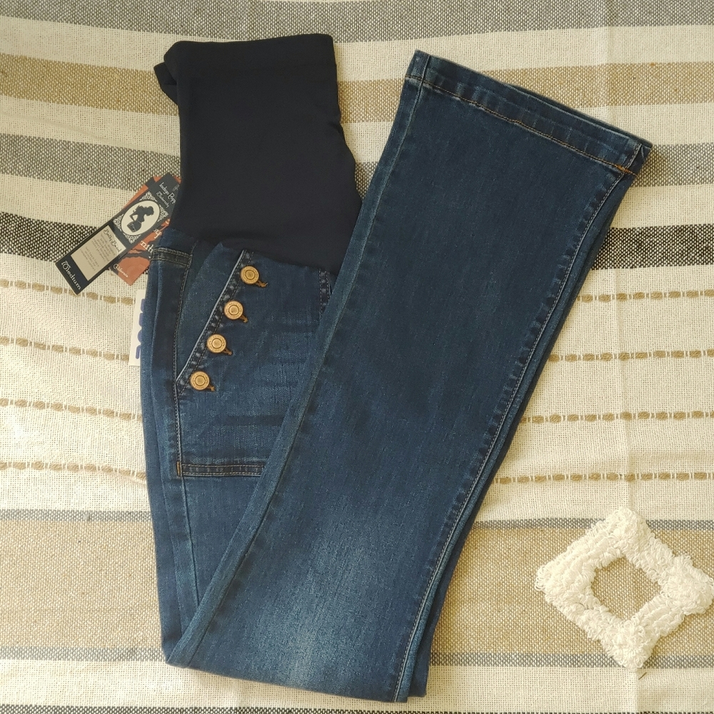 Indigo Poppy Maternity - Boot cut Maternity Jeans / Wide leg jeans / Size M